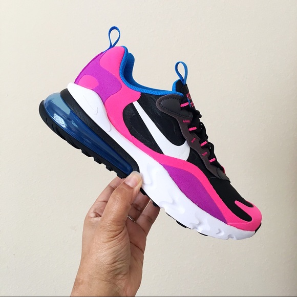 Nike Air Max 270 React Pink, Blue, Black, White - Picture 2 of 8